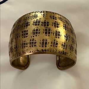 Brass wide cuff bracelet. Unbranded.